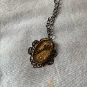 Steampunk Key and Gears Pendant Necklace
